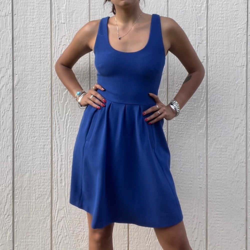 Banana Republic Ribbed Royal Blue Dress
